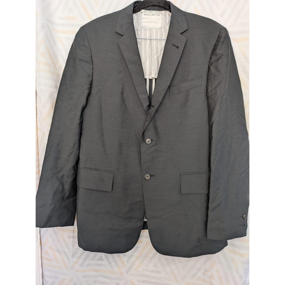 Brooks Brothers 1818 Mens Blazer Charcoal Gray Made in Italy Size BB 2